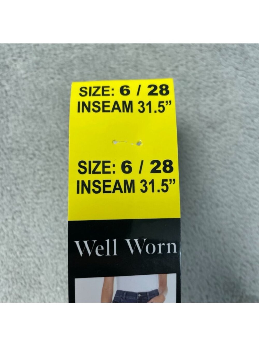 NWT Well Worn Women's Size 6/28 Wide Leg High Rise Jeans Dark Wash Denim G2140 - Picture 12 of 13